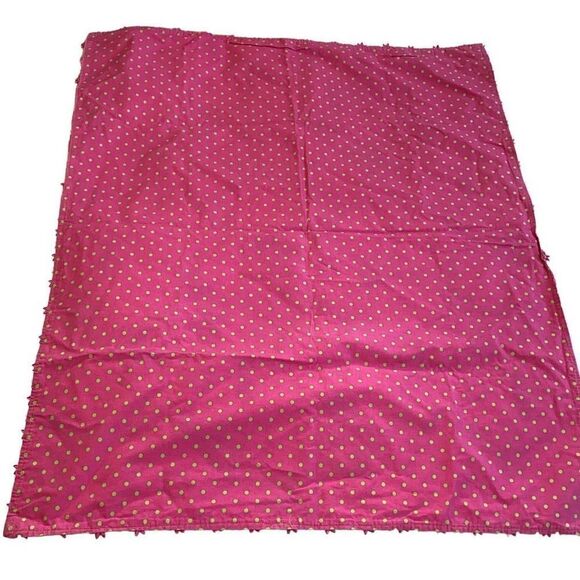 Vintage 33x42 EUC OOAK Vintage 60s Floral Pink And Green Handmade Small Throw Or - Picture 4 of 4